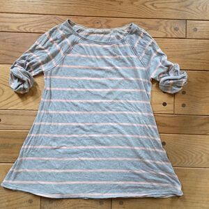 Calvin Klein Performance Gray Pink Striped Top
